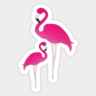 Caribbean Flamingo Sticker